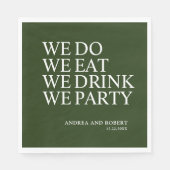 Wir machen Hochzeitscocktail Serviette (Vorderseite)