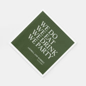 Wir machen Hochzeitscocktail Serviette (Ecke)