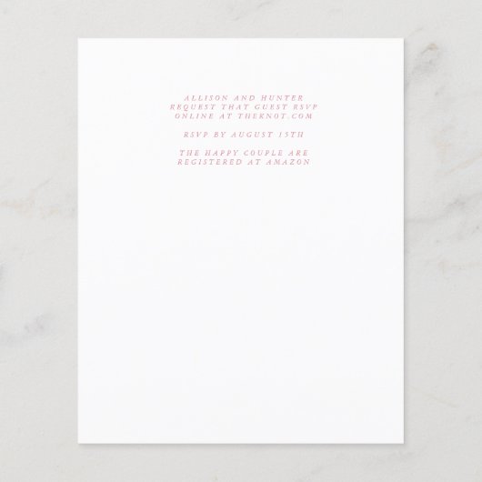 Wir machen Hochzeitseinladung (Rückseite)