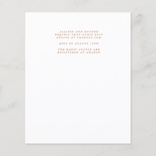 Wir machen Hochzeitseinladung (Rückseite)