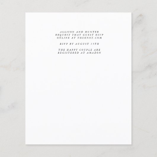 Wir machen Hochzeitseinladung (Rückseite)