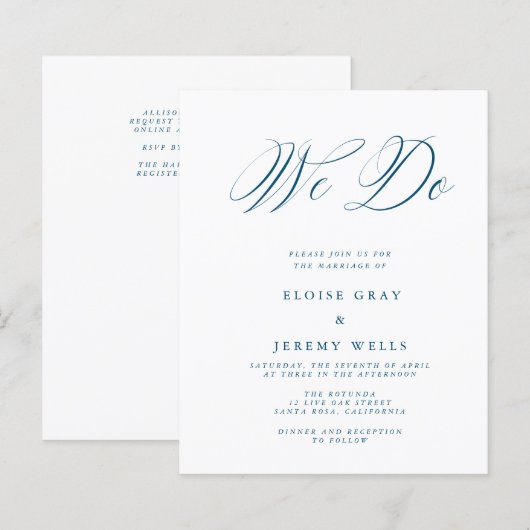 Wir machen Hochzeitseinladung (Vorne/Hinten)