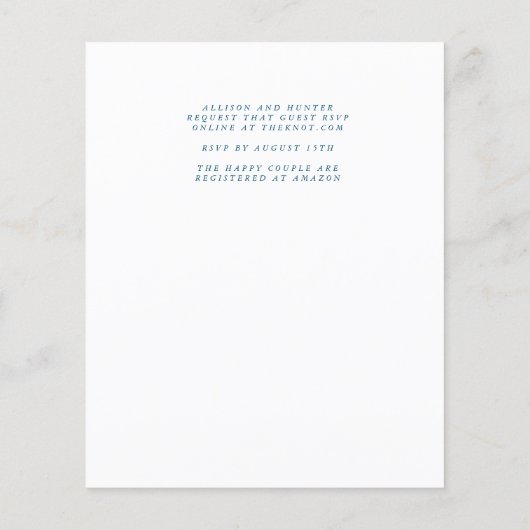 Wir machen Hochzeitseinladung (Rückseite)