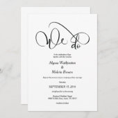 Wir machen Hochzeitseinladungskarte in kalligrafis Einladung (Vorne/Hinten)