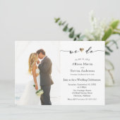 Wir machen Hochzeitsempfang Einladung (Stehend Vorderseite)