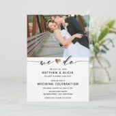 Wir machen Hochzeitsempfang Einladung (Stehend Vorderseite)