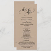 Wir machen Hochzeitskarte im modernen rustikalen T Programm (Vorne/Hinten)