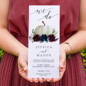 Wir machen Hochzeitsprogramm Burgundy Navy Pumpkin Programm