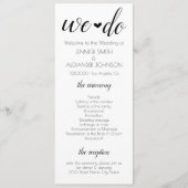 Wir machen Hochzeitsprogramm Programm (Vorderseite)