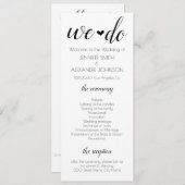 Wir machen Hochzeitsprogramm Programm (Vorne/Hinten)