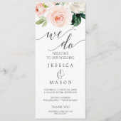 Wir machen Hochzeitsprogramme, die Blüten erlösche Programm (Vorderseite)