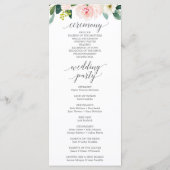 Wir machen Hochzeitsprogramme, die Blüten erlösche Programm (Rückseite)