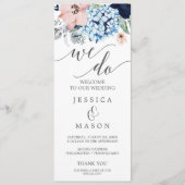 Wir machen Hochzeitsprogramme für Navy Blooms Programm (Vorderseite)