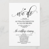 Wir machen Hochzeitsprogrammkarte 12x18 modernes D Programm (Vorderseite)