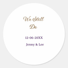 Wir machen immer noch braun rosa name datum jahr b runder aufkleber