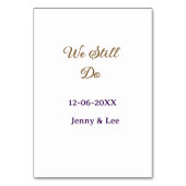 Wir machen immer noch braun rosa Name Datum Jahr B Tischnummer (Rückseite)