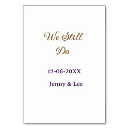 Wir machen immer noch braun rosa name datum jahr b tischnummer