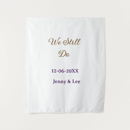 Wir machen immer noch braun rosa Name Datum Jahr B Wandteppich (Vorderseite)