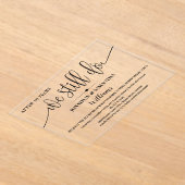 Wir machen immer noch das Minimalistische Hochzeit Acryleinladungen (Ablage )