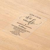 Wir machen immer noch das Minimalistische Hochzeit Acryleinladungen (Ablage )