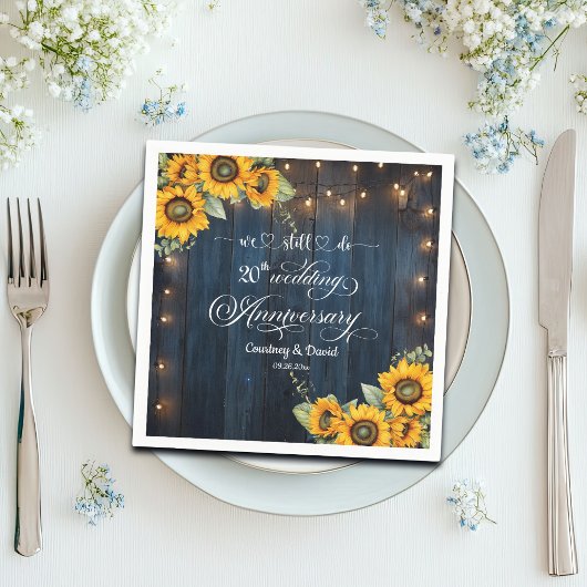 Wir machen immer noch die 20. Wedding Anniversary Serviette