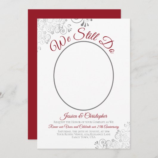 Wir machen immer noch eine Erneuerung für Red Silv Einladung (Vorne/Hinten)