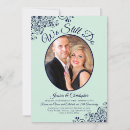 Wir machen immer noch eine Flotte Blue & Mint Wedd Einladung