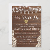 Wir machen immer noch jedes Jahr Holzreihenleuchte Einladung (Vorderseite)