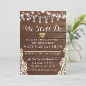 Wir machen immer noch jedes Jahr Holzreihenleuchte Einladung (Stehend Vorderseite)