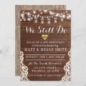 Wir machen immer noch jedes Jahr Holzreihenleuchte Einladung (Vorne/Hinten)