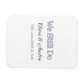 Wir machen immer noch Paar Name Datum blau Pastell Magnet (Horizontal)