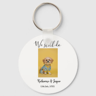 Wir machen immer noch Paarname Haustier Hund Foto  Schlüsselanhänger