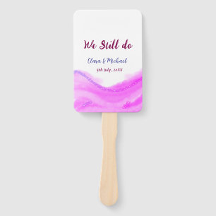 Wir machen immer noch rosa lila Aquarellfarben Gli Fächer