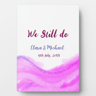 Wir machen immer noch rosa lila Aquarellfarben Gli Fotoplatte