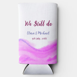 Wir machen immer noch rosa lila Aquarellfarben Gli Selters Dosenkühler