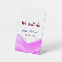 Wir machen immer noch rosa lila Aquarellfarben Gli