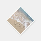 Wir machen immer noch Strandherzen mit Namen Serviette (Ecke)