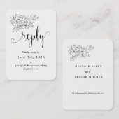 Wir machen kalligraphische Hochzeiten Online-RSVP- Visitenkarte (Vorne/Hinten)