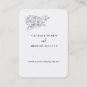 Wir machen kalligraphische Hochzeiten Online-RSVP- Visitenkarte (Rückseite)