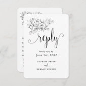 Wir machen kalligraphische Hochzeiten RSVP Karte (Vorne/Hinten)