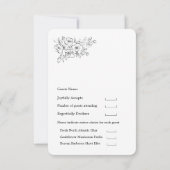 Wir machen kalligraphische Hochzeiten RSVP Karte (Rückseite)