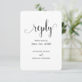 Wir machen kalligraphische Hochzeiten RSVP Karte (Stehend Vorderseite)