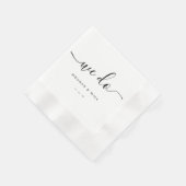 Wir machen kalligraphische rustikale Hochzeitsempf Serviette (Ecke)