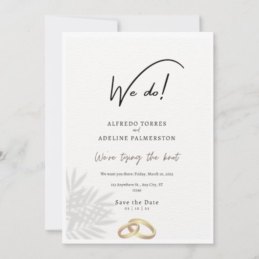 Wir machen Karten für Hochzeitsfeier und sofortige (Vorderseite)