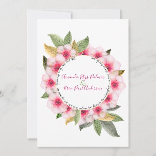 Wir machen Kirschblüte mit Gedichtehe Einladung (Vorderseite)