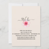 Wir machen Kirschblüte mit Gedichtehe Einladung (Rückseite)