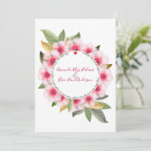 Wir machen Kirschblüte mit Gedichtehe Einladung (Stehend Vorderseite)