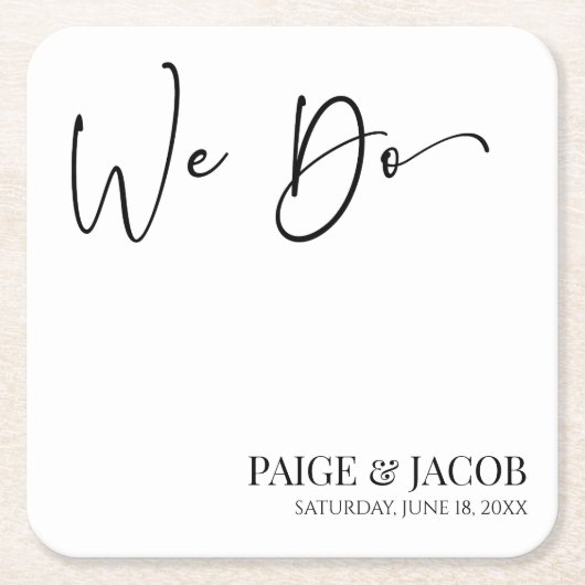 Wir machen klassische, moderne Minimalistische Hoc Rechteckiger Pappuntersetzer (Vorderseite)