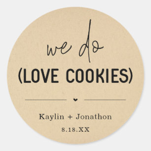 Wir machen Liebe Cookies Gastgeschenk Hochzeit Lab Runder Aufkleber