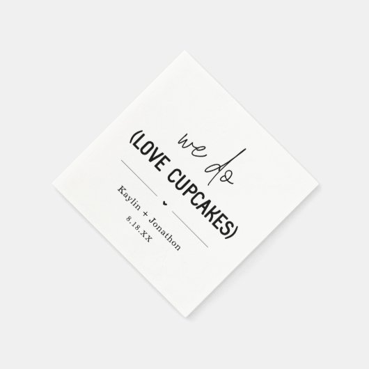 Wir machen Liebe Cupcake Hochzeit Brautparty Napki Serviette (Ecke)